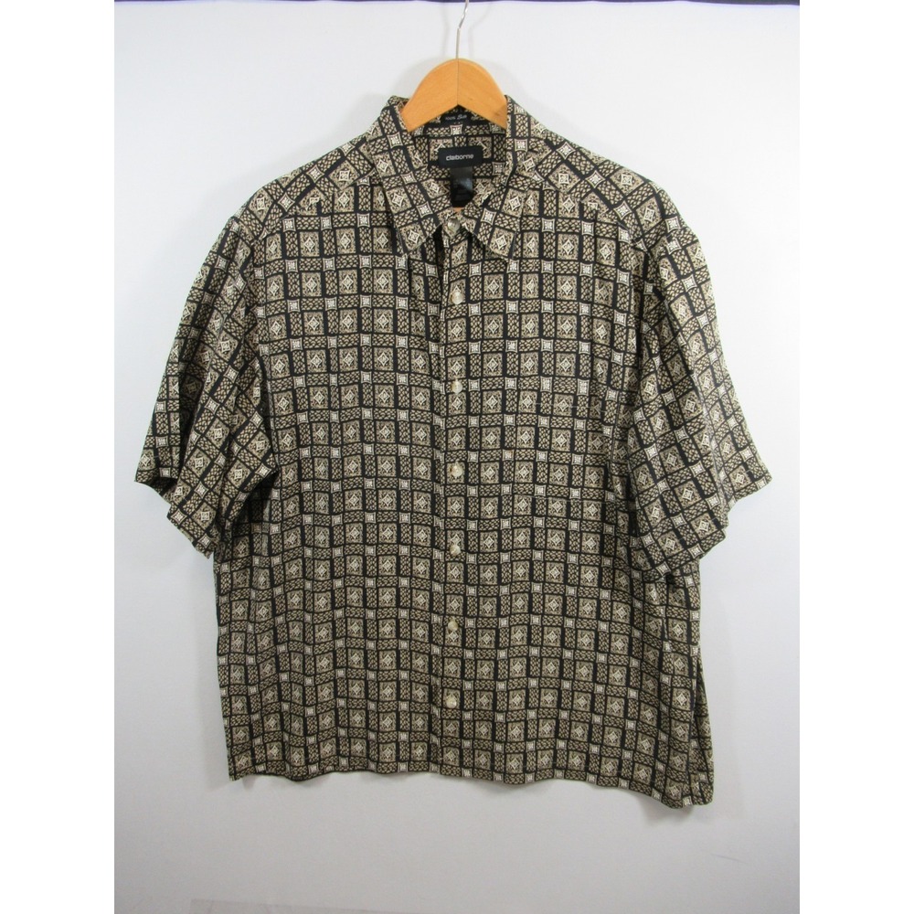 Liz Claiborne Silk Hawaiian Shirt Men XL Tropical Short Sleeve
